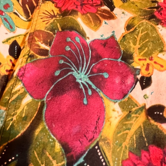 Chico's Tropical Floral Jacket Size L good condition - Picture 4 of 4